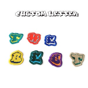 Letras de graffiti personalizadas, parches bordados, para coser o planchar.