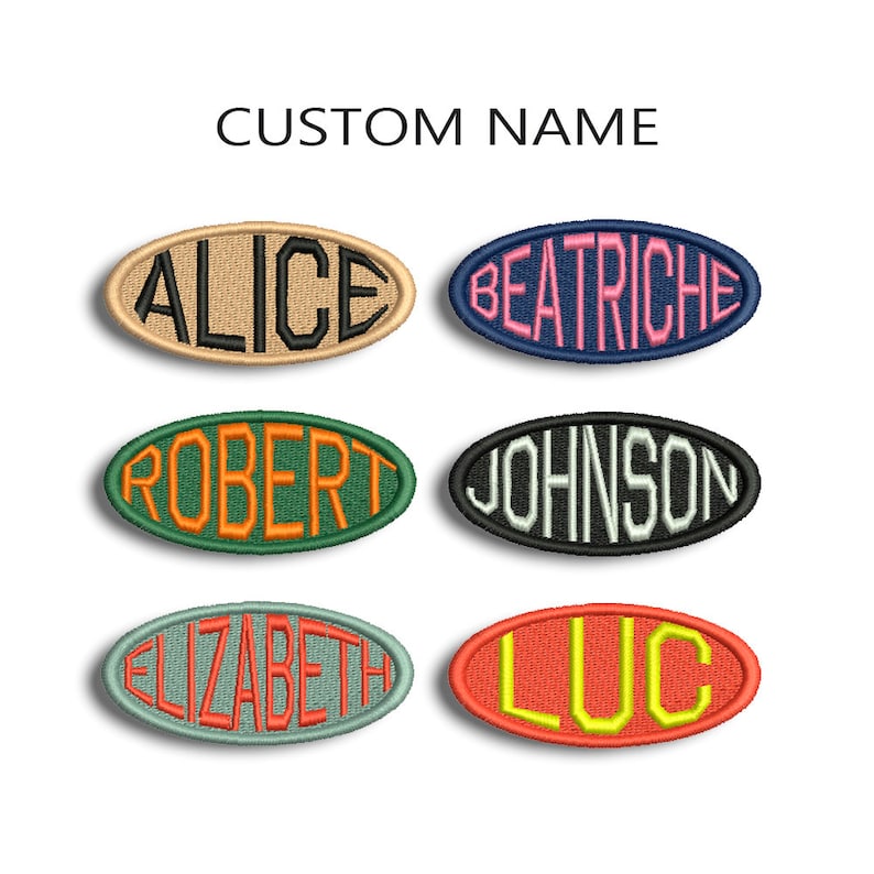 Custom Embroidered Name 314w. Custom Name Tags. Etsy