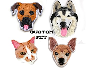 Bordado de mascota personalizado, parche de bordado personalizado, parche de animal personalizado, diseño de mascota personalizado, regalo de parche de mascota bordado