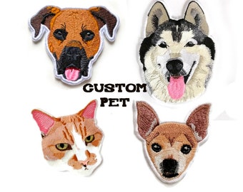 Custom Pet Embroidery, Personalized embroidery patch, Custom Animal Patch, Custom Pet Design, Embroidered Pet patch gift