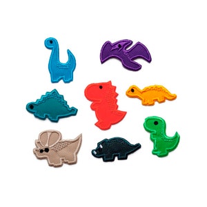 Piccola toppa ricamata con dinosauro, toppa decorativa con animale preistorico, ricamo con rettile e dinosauro, da stirare e cucire