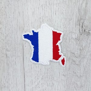 Frankreich gestickter Aufnäher, gestickte Landkarte, gestickte Flagge, Aufnäher zum aufbügeln