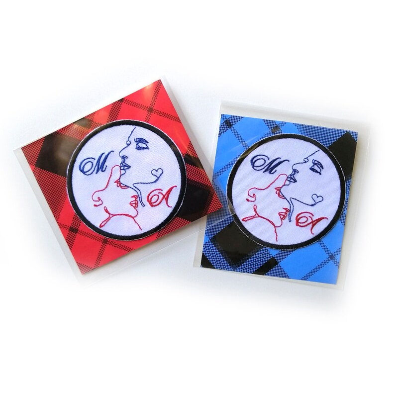 Custom Patch for Couples. Custom Couples Initials. Iron On, Sew On. - Etsy
