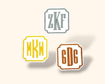 Toppa monogramma, etichette iniziali personalizzate. Toppa con nome personalizzato. Da applicare con ferro da stiro. Da cucire.