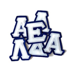 Griechischer Buchstabe, benutzerdefinierter Buchstabe gestickter Aufnäher, Hutbuchstabe-Monogrammaufnäher, 3 "H, aufnähen