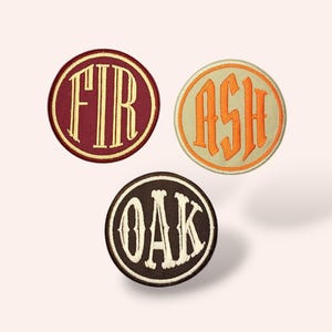 Monogram patch, Custom initial Tags. Personalized Name Patch. D 2,75 in. Iron on. Sew on.