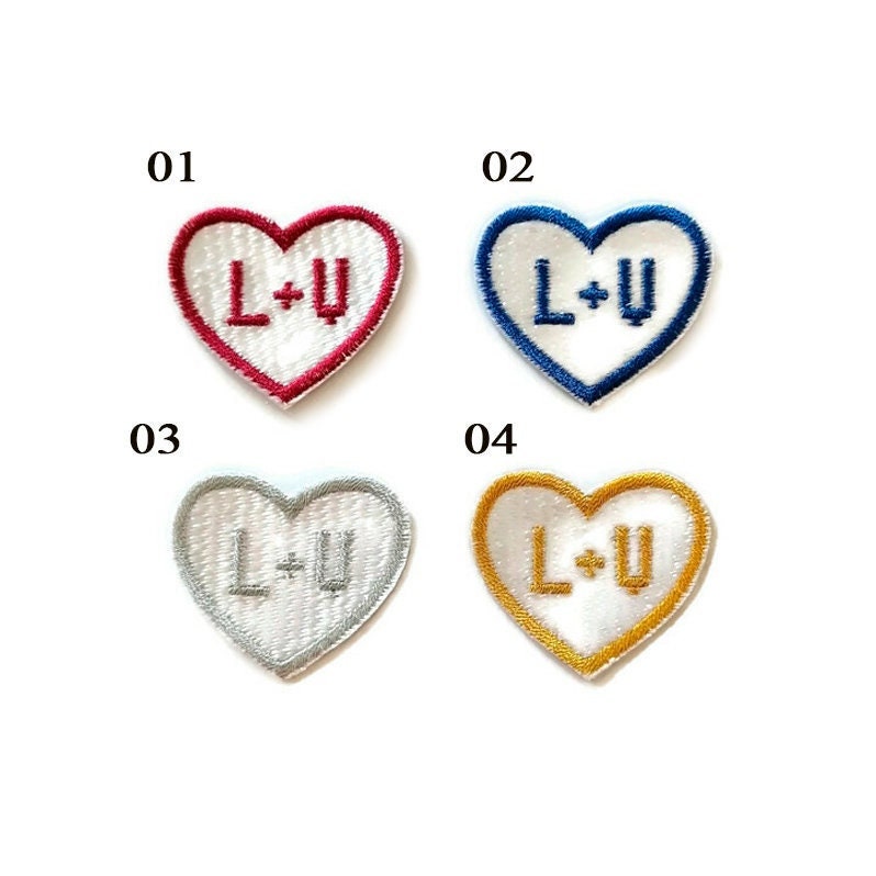 Patch HEART Iron-on Patches Heart / Application HEART / Patches