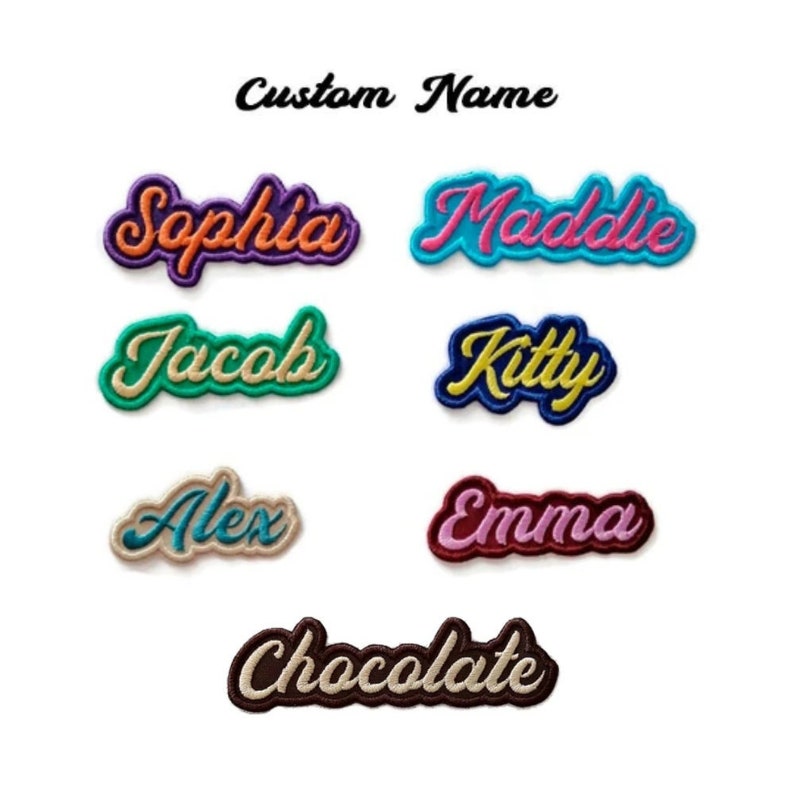 Custom Embroidered Name 13h. Custom Name Tags. Etsy