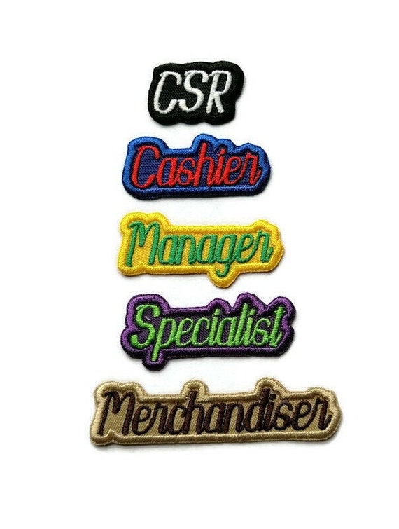 Custom Name Patch Embroidered Personalized Tag  