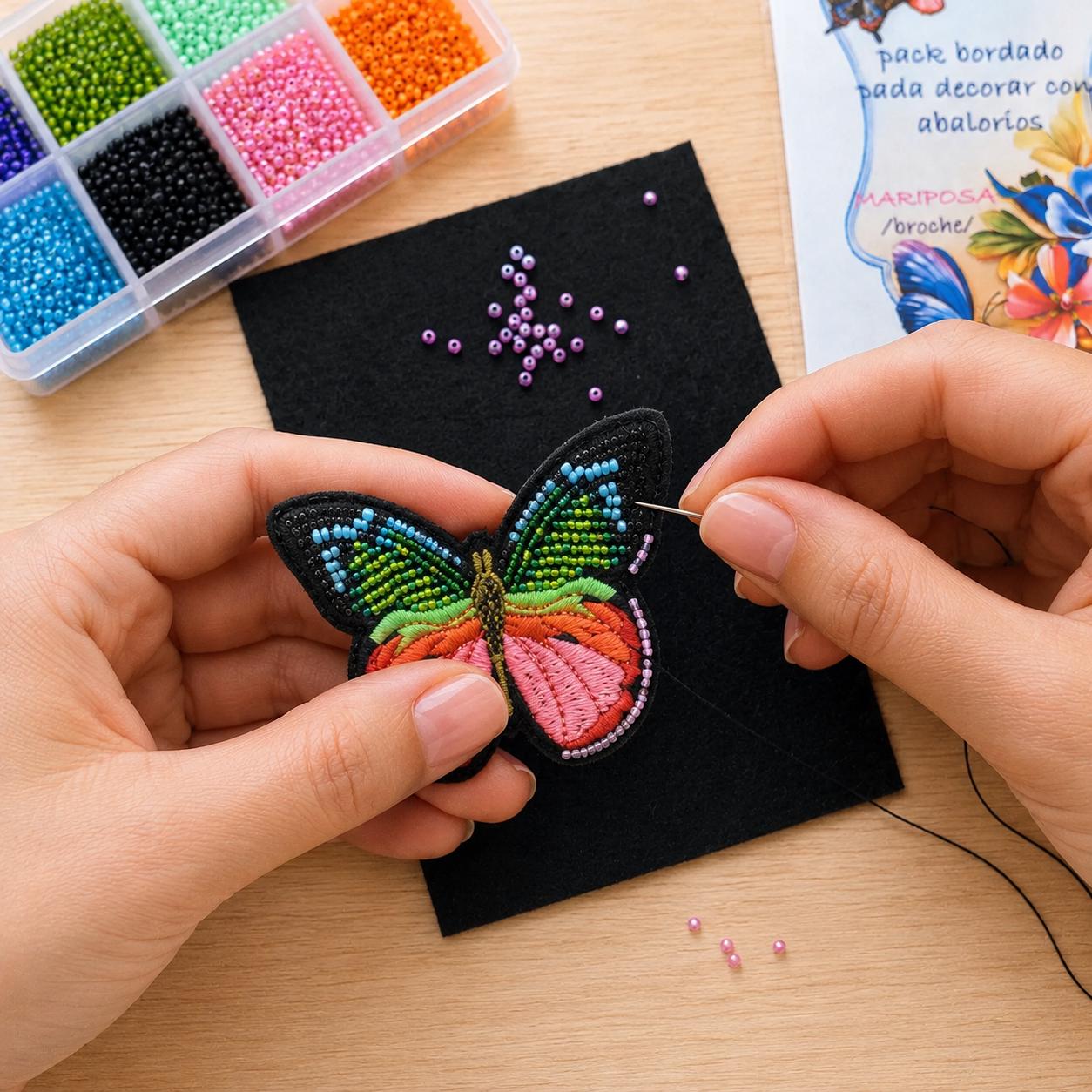 37 Fabulous Felt Crafts For Kids: Simple and Budget-Friendly 13 DIY Butterfly Brooch Kit - Embroidered Patch with Beads, Pin Back &…