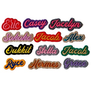 Custom Embroidered Name 1,3H. Custom Name Tags. Personalized Name Patch. Iron on. Sew on. image 4