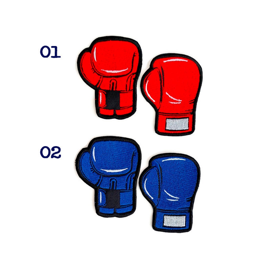 Set of 2 Boxing Gloves Embroidered Patches. Red Boxing Gloves Etsy UK