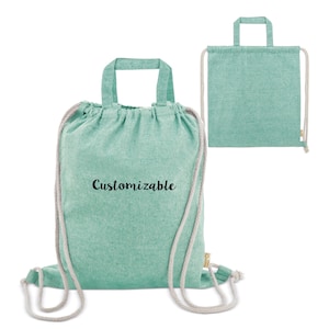 Mochila de algodón. Mochila de tela. Mochila ajustable.