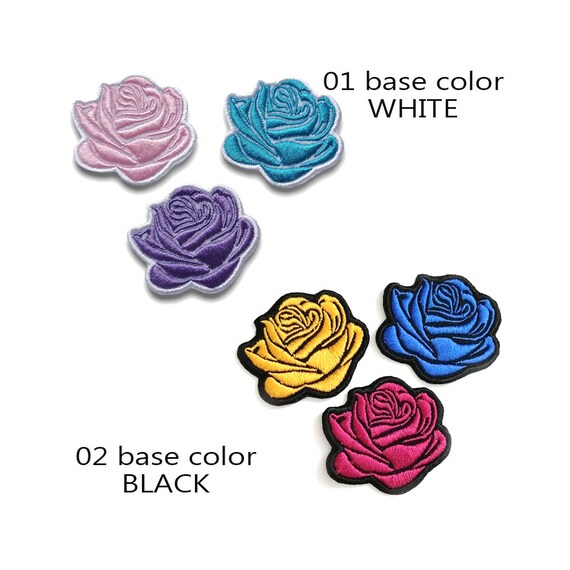 Aufbügel-Patch "Pflaumenblüte & Rose" – Selbstklebend, Mit Glitzerfäden (36x19 Cm)