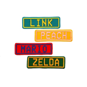 Nombre bordado personalizado. Etiquetas con nombre personalizadas. Parche con nombre personalizado. Texto personalizado. Para planchar. Para coser. Con velcro.