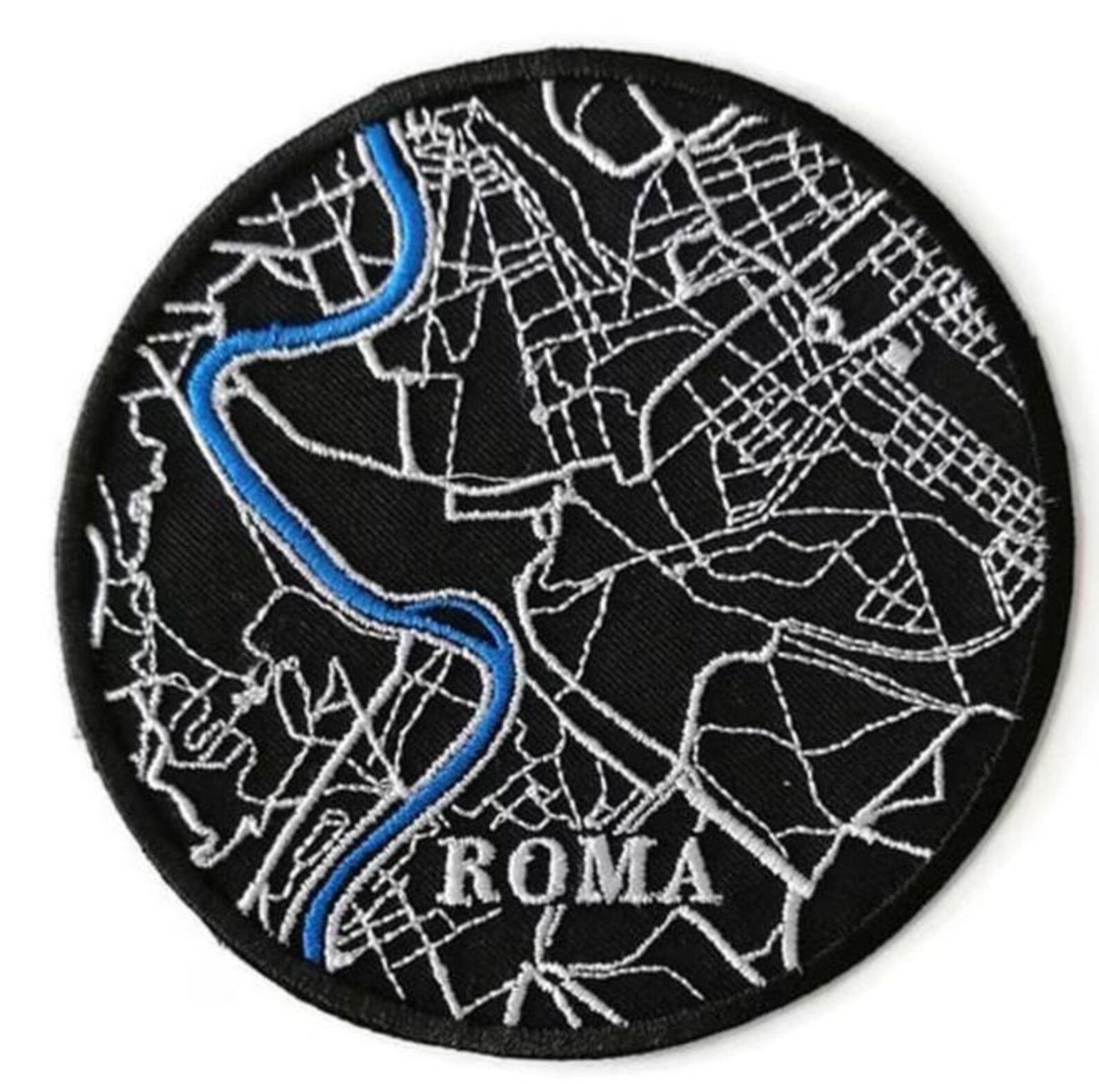 Police Roma Patch Map of ROMA Embroidered Patch, Machine Embroidered Backpack Patch ...