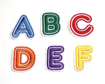 Personalisierte Aufnäher für Kinder, Nylon Buchstaben, Buchstaben Aufnäher