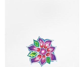 Colorful Flower Tea Towel "Royal Bloom"