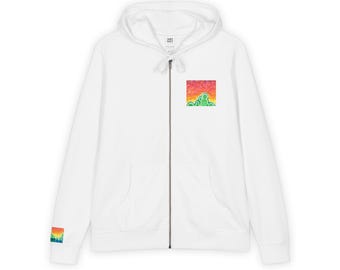 Bluza z kapturem zapinana na zamek Cacti Sunset „Kaktusy na ścianie”