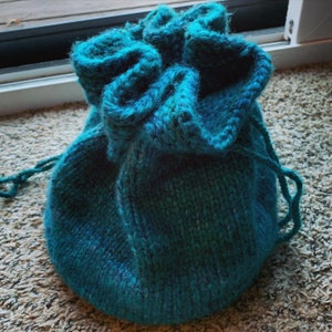 Bag of Holding Knitting Pattern PDF ONLY DnD RPG Roleplaying Tabletop Polyhedral Dice Bag image 2