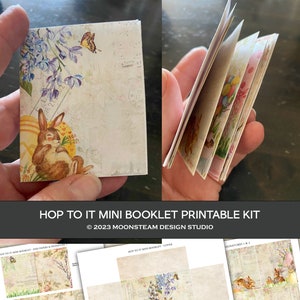 Mini livret de Pâques, journal de printemps, kit de journal indésirable, éphémères, imprimable, miniature, livre, embellissement, téléchargement numérique, allez y