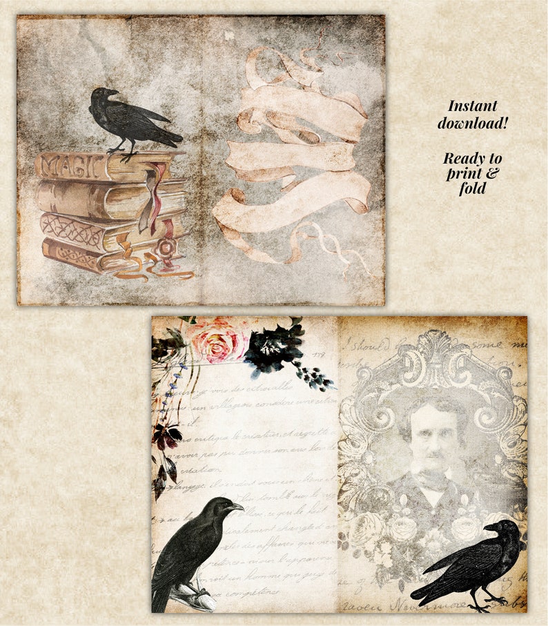 digital-download-wizards-and-ravens-theme-halloween-junk-journal-junk