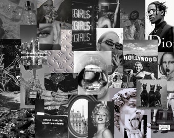 Black White Collage Etsy