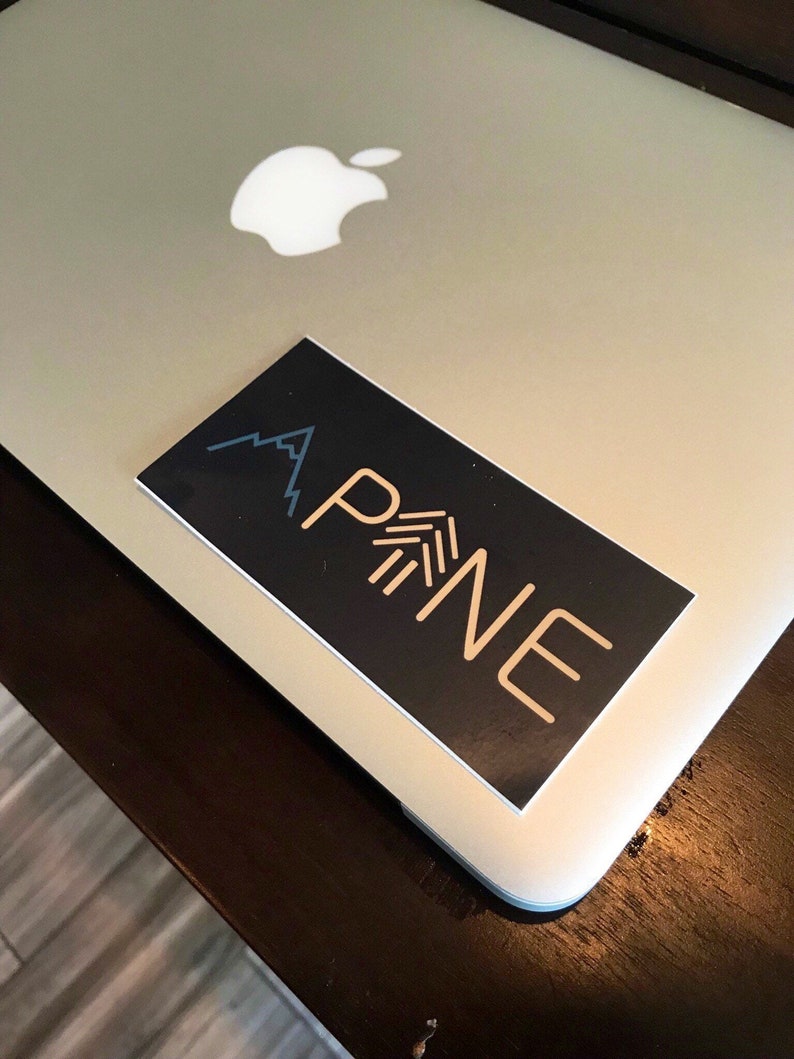 Sticker for Water bottle Laptop Running Hiking PIINE Adventure Classic Sticker Outdoors Sports Gift for Him Cycling Fun