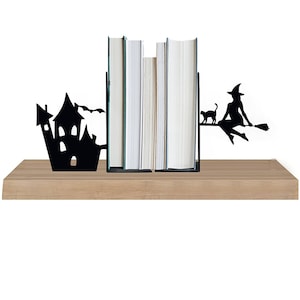 Wizard Metal Bookends, Wizard Metal Decor, Magic Bookends Gift, Book Lover Gift, Housewarming Gift, Bookworm Gift, Gift For Child