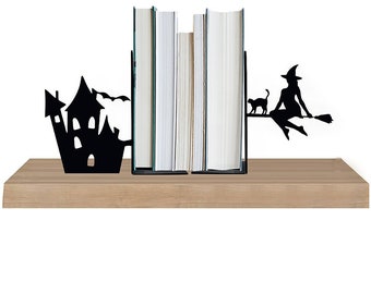 Wizard Metal Bookends, Wizard Metal Decor, Magic Bookends Gift, Book Lover Gift, Housewarming Gift, Bookworm Gift, Gift For Child