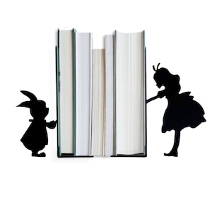 Alice in Wonderland Figure Book Support, Decorative Bookshelf