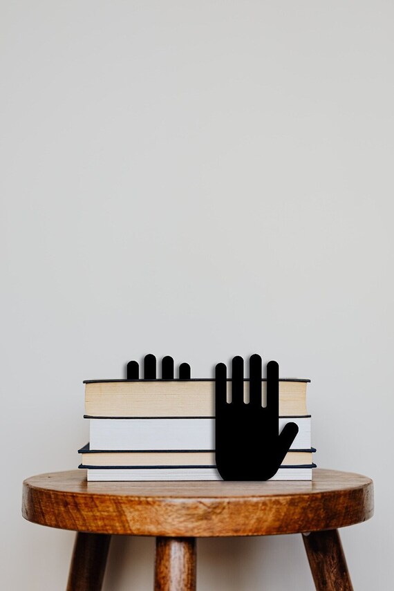 Metal Book Holder Hand Figure Book Support Decorative Etsy
