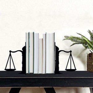 Scales of Justice Figured Book Support, Decorative Bookshelf,Metal Book Holder