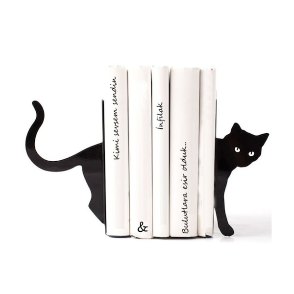 Metal Cat Bookends, Metal Decor, Best Gift Ever, Cat Decor