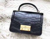 Black Cross Box Clutch