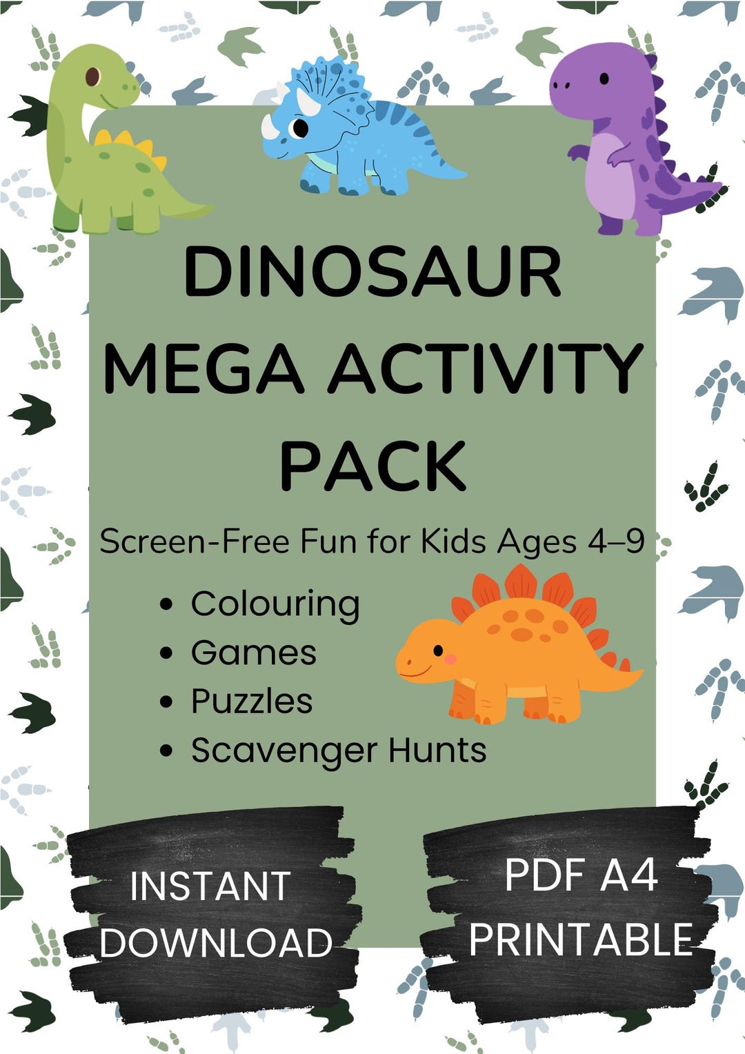 Dinosaur Activity Pack for Kids | Printable Dino Games, Colouring Pages ...