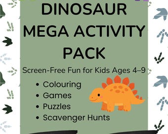 Dinosaur Activity Pack for Kids Age 4–6 | Quiet Time Printable ...