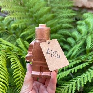 Large Copper Concrete  Man with Love You Gift Tag