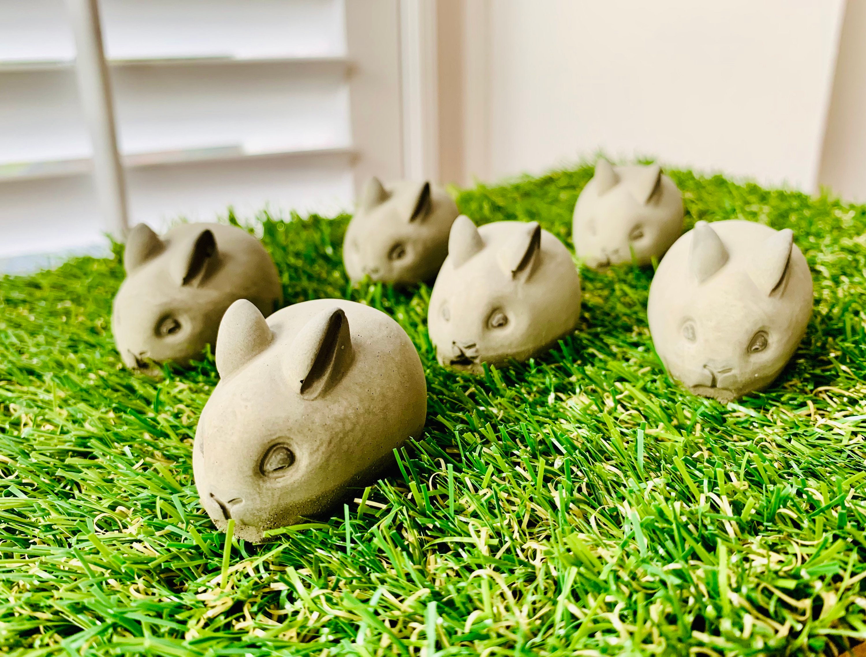 Concrete Bunny Concrete Gifts Easter Rabbit Decoration Etsy UK