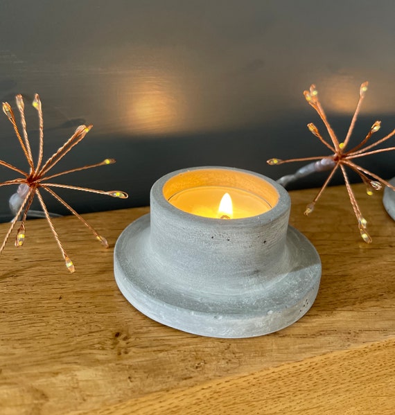 Tea Light Candle Holders cast from Concrete