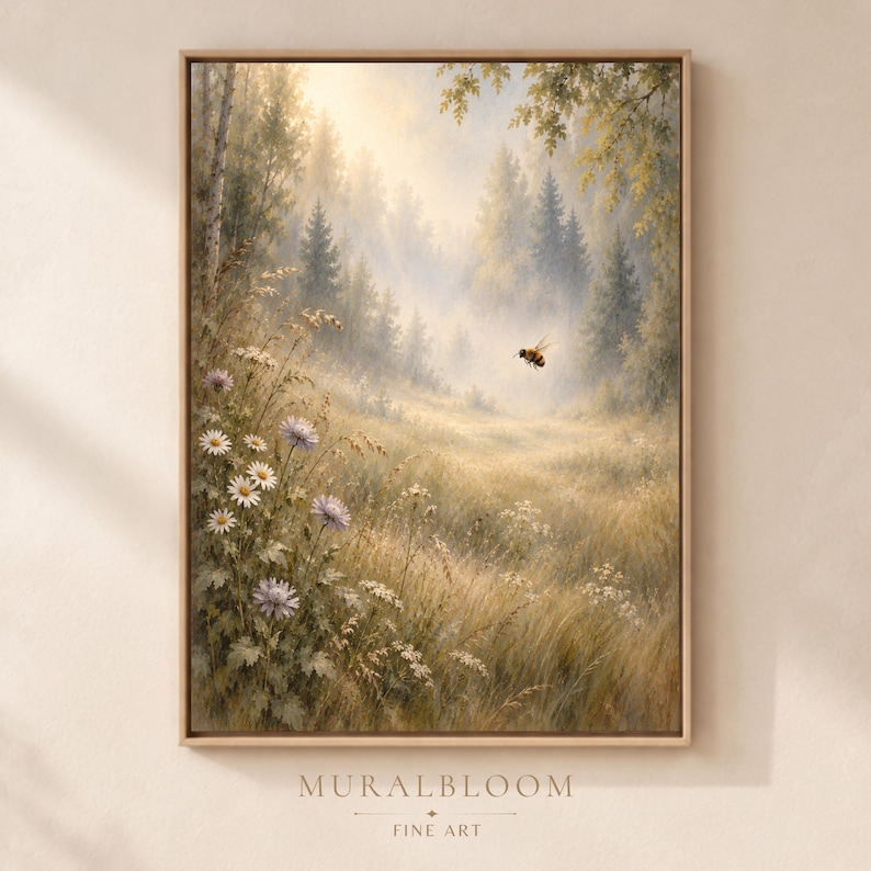 Hidden Bee Meadow printable wall art
