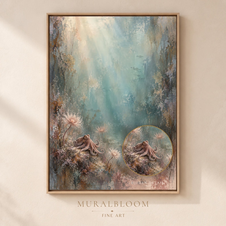 Hidden Octopus printable wall art