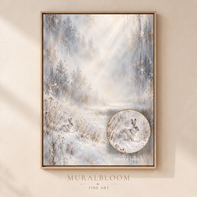 Winter Rabbit printable wall art
