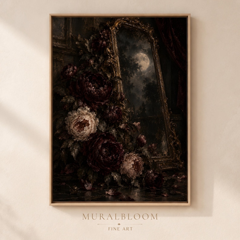 Dark Floral printable wall art