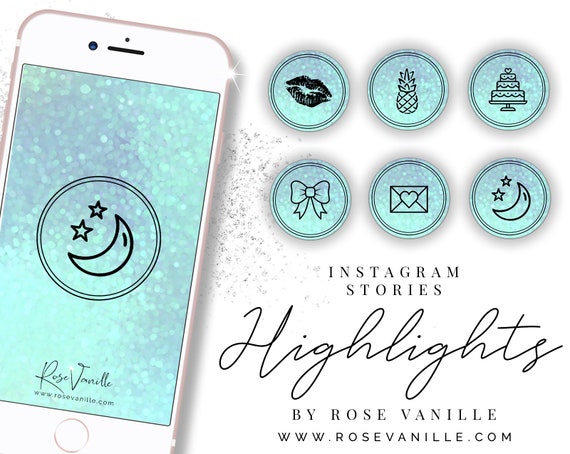125 Aqua Instagram stories Highlights Icons Instagram | Etsy