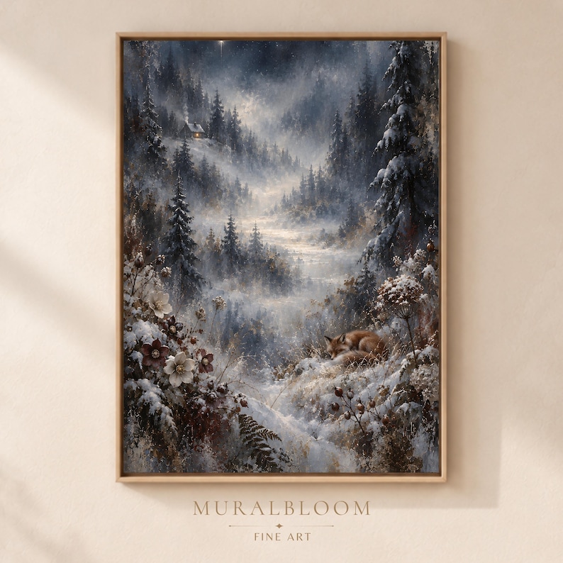 Winter Fox printable wall art
