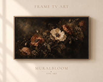 Dusky Poppies Frame TV Art · moody painterly floral