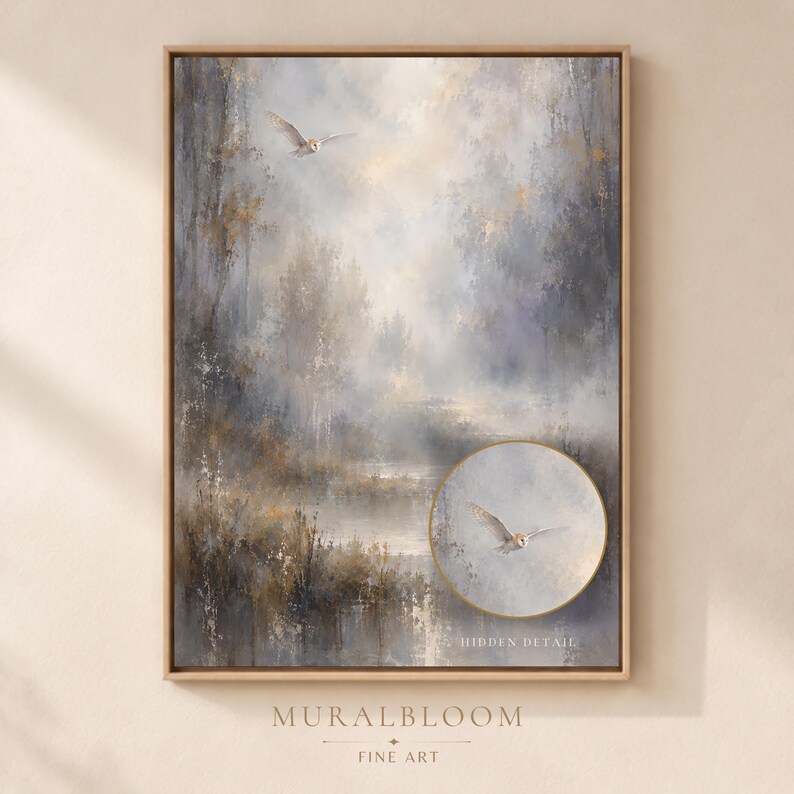 Flying Barn Owl printable wall art