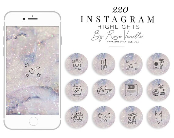 220 Marble Instagram Highlight stories Icons Instagram | Etsy