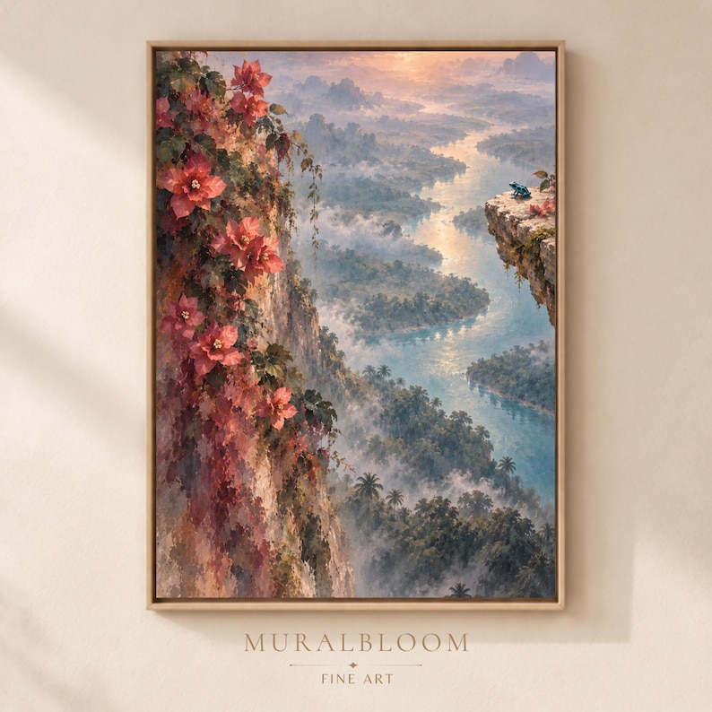 Hidden Frog Fantasy Landscape printable wall art